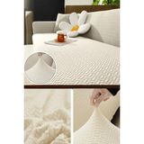 Arzuyumtuğla Desen Koltuk Örtüsü Koltuk Kılıfı Lastikli Esnek Kanepe Örtüsü Çekyat Kılıfı - 180 x 230 cm - Krem