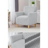 Arzuyumtuğla Desen Koltuk Örtüsü Koltuk Kılıfı Lastikli Esnek Kanepe Örtüsü Çekyat Kılıfı - 75 x 90 cm - Gri