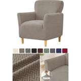 Arzuyumtuğla Desen Koltuk Örtüsü Koltuk Kılıfı Lastikli Esnek Kanepe Örtüsü Çekyat Kılıfı - 75 x 90 cm - Vizon