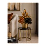 ArzzHome Cezve Saksı Çiçek Aranjmanı Premium 4'lü Gold / Eskitme