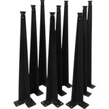 AS Design 9'lu Dekoratif Metal/demir Firkete Zigon Sehpa Ayağı(3 Adet 42CM/3 Adet 46CM/3 Adet 50CM)