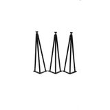 AS DESİGN Dekoratif Metal Boru Firkete Sehpa Ayağı (41 CM - 3 ADET)