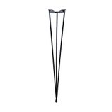 AS DESİGN Firkete Tel Sehpa Ayağı Siyah (3 ADET - 54 CM.)