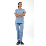 As Forma Scrub-Premium Likralı Bayan-Buz Mavisi - XS