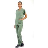 As Forma Scrub-Premium Likralı Bayan-Küf Yeşili - Çok Renkli - 2XL