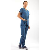 As Forma Scrub-Premium Likralı Bayan-Petrol Mavisi