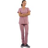 As Forma Scrub-Premium Likralı Bayan-Pudra