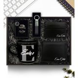 As Gift Kişiye Özel Siyah Kupa & Zippo Tarzı Çakmak & Cüzdan & Kartlık & Anahtarlık Hediye Seti