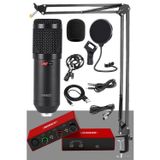 As Glx -3 BM800 Mikrofon + Stüdyo Ses Kartı + Stand +