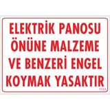 As Güvenlik Elektrik Panosu Önüne Malzeme ve Benzeri E