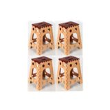 As Plastik 4 Lü Katlanır Tabure Bahçe Sandalyesi Büyük Boy Tabure