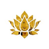 AS TASARIM LAZER ÇİÇEK SERİSİ MODERN TASARIM AKRİLİK DUVAR DEKORASYON ÜRÜNLERİ GOLD RENK 50 CM
