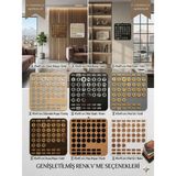 As Tasarım Lazer Premium Modüler Perpetual (Sonsuz) Duvar Takvimi - Siyah - Gold
