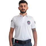 As-Teks İş Elbiseleri Beyaz Renk Kısa Kollu Özel Güvenlik Baskılı T-Shirt