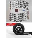 AS Tuning Bridgestone Motosiklet ve Otomobil Araç 3D Oto Lastik Yazısı Sticker Arma 8 Adet - Standart - Beyaz