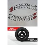AS Tuning Hankook Motosiklet ve Otomobil Araç 3D Oto Lastik Yazısı Sticker Arma 4 Adet - Standart - Beyaz