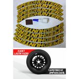 AS Tuning Speed Hunters Motosiklet ve Otomobil Araç 3D Oto Lastik Yazısı Sticker Arma 8 Adet Sarı - Standart