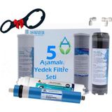 As Water Ihlas Aura Cebilon Açık Kasa Su Arıtma 5'Li Lüx 10" Filtre Seti 75Gpd Benc Membranlı