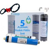 As Water Ihlas Aura Cebilon Açık Kasa Su Arıtma 5'Li Lüx 10" Filtre Seti 75Gpd Vontron Membranlı