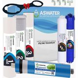 As Water Ihlas Aura Cebilon Compact Uyumlu 6’lı Filtre Seti Tüm Açık Kasa (Housingli) Cihazlar ile Uyumlu 6 Aşamalı Arıtma Filtre Seti Arıtma Filtresi Mineral Filtreli