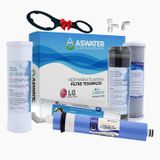 As Water Ihlas Aura Cebilon Compact Uyumlu Açık Kasa Su Arıtma 5'Li Lüx 10" Filtre Seti 80Gpd Lg Membranlı