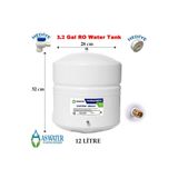 As Water Su Arıtma Cihazı Su Tankı 3.2 Galon 12 Lt. Litre Tank Vanası Ve Teflon Bant Hediyeli