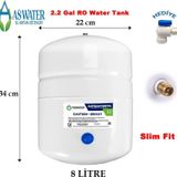 As Water Su Arıtma Cihazı Su Tankı Aw 2.2 Galon 8Lt Litre