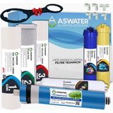 As Water Tüm Standart Açık Kasa (10") Su Arıtma Cihazları Için 7'li Aşamalı Filtresi Seti
