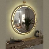 Asa Konsept Istanbul Gold Kablosuz Ledli Ayna, Hol Ayna Duvar Ayna Salon Mutfak Banyo Ayna Wc Ofis Aynası - Altın