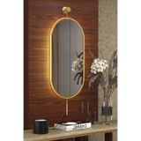 ASA KONSEPT Serenity Pilli Led'li Gold Küçük-Orta-Büyük Boy Dekoratif Antre Hol Koridor Duvar Salon Banyo Aynası