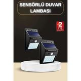 Asa Store Bahçe Aydınlatma Sensörlü Güneş Enerjili Duvar Lambası 40 LED Işık