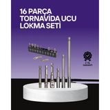 Asa Store Çok Amaçlı 16LI Bits Uç Seti Dayanıklı Tornavida Adaptör