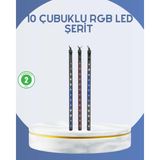 Asa Store Dış Mekan LED Kayan Yıldız Işığı 10 Çubuk Aydınlatma