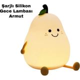 Asa Store L26 Işık Şarjlı Silikon Gece Lambası Armut Modern Tasarım ile Konfor Sağlar