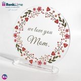 Asa Store Pleksi Masa Üstü Anne Sevgisi Renkli Çiçek Buketi