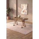 Asaella Mobilya Hooli 90X168 Traverten Mdf Yemek Masası, Metal x Ayaklı, Sabit, Mutfak Masası ve Yemek Odası Masası - Atlantik Çam