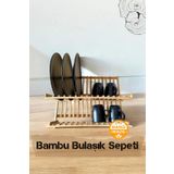 Asaf Atelier El Yapımı | Bambu | Katlanabilir Tabaklık & Bulaşıklık