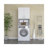 Asaf Mobilya Çamaşır Makinesi Dolabı Banyo Dolabı - Beyaz