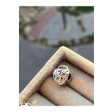 Asafaccessory Çiçekli Kalp Kilit Boncuk Charm Gümüş Kaplama Gri #1