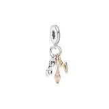 Asafaccessory Harry Potter Gözlük , Şimşek , Nimbus 2000 Charm Gümüş Kaplama Gri Tek Ebat