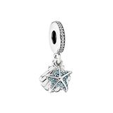 Asafaccessory Sallantılı Deniz Yıldızı Charm Gümüş Kaplama Gri Battal Standart
