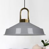 Asaletli Eskitme Kilit Kafa Tekli Avize Retro Sarkıt Ofis Showroom Salon Mutfak Avizeleri - Gri