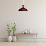 Asaletli Eskitme Long Knob Başlık Retro Sarkıt Lamba Restoran Salon Aydınlatma - Bordo