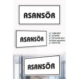 Asansör Yazılı Beyaz Mdf Kapı Levhası