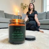Asb Ambalaj Amber Kokulu Mum %100 Doğal Soya Mumu Amber Kavanoz Aromaterapi Mum - 170 gr