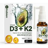 Asbien D3+K2 | Doğal Avokado Yağı Bazlı Yüksek Emilimli Vitamin D3 ve K2 Kompleksi