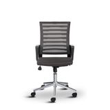 Asbir Mobilya Capri Fileli Metal Ayaklı Çalışma Koltuğu, Ofis Sandalyesi, Siyah, 57x53x95 cm, Ayarlanabilir Yükseklik (ANTRASİT)