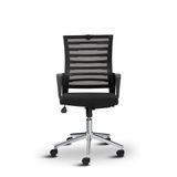 Asbir Mobilya Capri Fileli Metal Ayaklı Çalışma Koltuğu, Ofis Sandalyesi, Siyah, 57x53x95 cm, Ayarlanabilir Yükseklik (SİYAH)