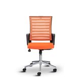 Asbir Mobilya Capri Fileli Metal Ayaklı Çalışma Koltuğu, Ofis Sandalyesi, Siyah, 57x53x95 cm, Ayarlanabilir Yükseklik (TURUNCU)