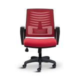 Asbir Mobilya Metis Çalışma Koltuğu, Ofis Sandalyesi, Plastik Ayak, File Sırt, 32 DNS Sünger, Tekerlek Dahil, 57x53x95 cm (KIRMIZI)